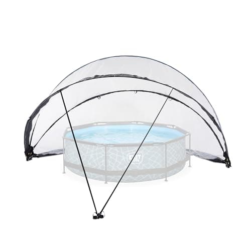 EXIT Toys Dôme de Piscine ECO - ø460cm - Convient à Tous Les Piscines et Sols - Protection pour Piscines Gonflables, à Parois en Acier, à Châssis et Enterrées - Stable et Résistante aux Intempéries