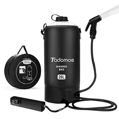 Tadomoe Douche Solaire Camping 20l, Douche Camping avec Douchette pour Camping, Randonnée et Plage