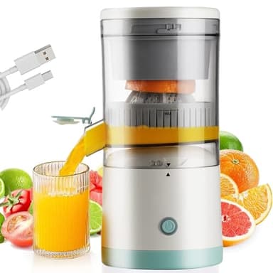 Presse Agrume Électrique, Presse-Oranges Presse-Citrons Électrique Extracteur de Jus Portable avec Recharge USB pour Oranges Citrons Pamplemousses Agrumes