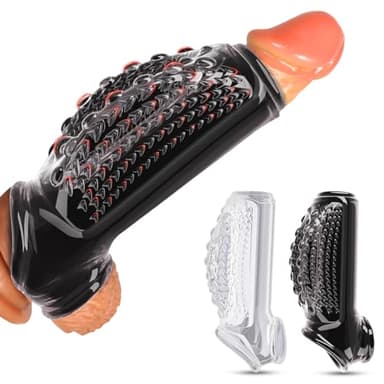 BDSMAGE Manchon Pénis Jouet Sexuel pour l’agrandissement Pénis et Prolonger le Temps, Extension Sheath Manchon de Pénis pour Homme