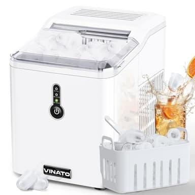VINATO Machine a Glacons, Machine à Glacons Petite, 9 Glaçons en Seulement 6 Minutes, Fonctionnement Silencieux, Machines à Glaçons 15kg/24h, Machine à Glaçon pour une Utilisation Domestique