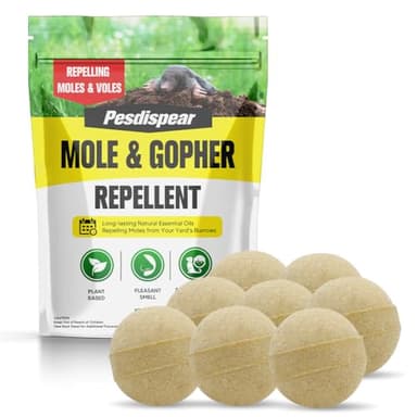Pesdispear Piege a Taupe, Plus Humain Que Les Piege a Taupe Ultrasons et Taupe Solaire Extérieur Jardins Pelouses 8-Packs