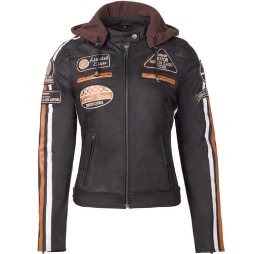 Urban Leather Mixte Leren Bikerjack 58 Urban vestes pour femme, Marron, M EU