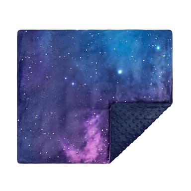 Solfres Petite Couverture lestée, 50,8 x 58,4 cm, 2,3 kg – Taille de Voyage avec Housse Amovible, Galaxie, étoiles spatiales, Lavable