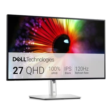 Dell U2724D UltraSharp 27" QHD (2560x1440) Écran PC, 120Hz, IPS Black, 5ms, 98% DCI-P3, 2X USB-C, 2X DisplayPort, HDMI, 3X USB, Garantie 3 Ans, Argent