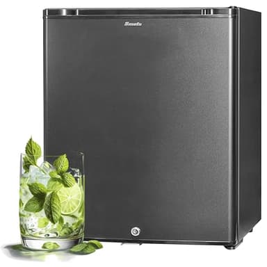 SMETA Frigo 12V 30L pour Camping Car, Caravane et Voiture - Mini Frigo Bar avec Serrure, Silencieux, Noir - pour Van, Fourgon, Chambre