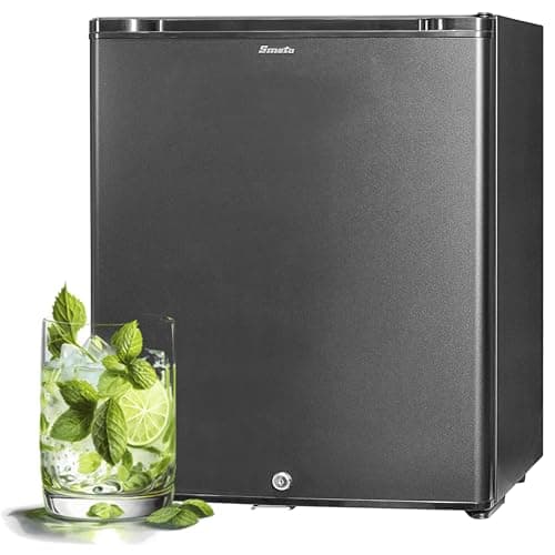 SMETA Frigo 12V 30L pour Camping Car, Caravane et Voiture - Mini Frigo Bar avec Serrure, Silencieux, Noir - pour Van, Fourgon, Chambre
