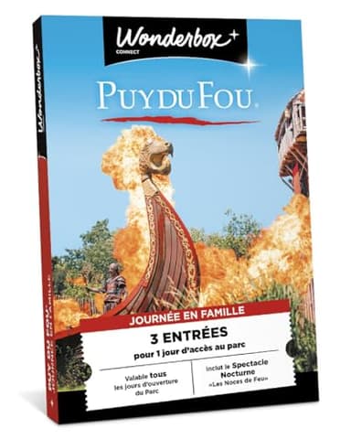 PUY du Fou - 1 Jour en Famille - Coffret Cadeau - Ticketbox - Idée Cadeau Divertissement