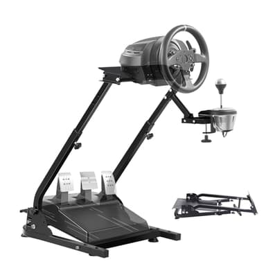 VEVOR Support de Volant de Course 57x49 cm Support Simulateur de Course Réglable en Acier Inoxydable 14 kg Levier de Vitesse Volant Pédale non Inclus pour Consoles de jeux