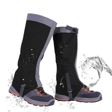 Lifetooler Guetre Randonnée Étanche Imperméables Femme Homme avec Chauffe-Jambes Réglables pour Escalade Velo Golf Chasse Ski Contre Neige Pluie Boue Vent Sable