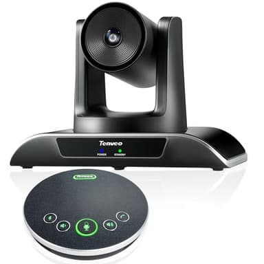 Tenveo Système de Caméra de Conférence avec Haut-Parleur Bluetooth, 3X USB3.0 Caméra vidéo PTZ 1080P Streaming Webcam pour réunion Église Éducation Médicale Fonctionne avec Teams, Zoom, Skype, OBS