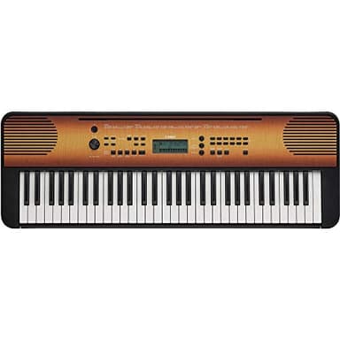 Yamaha Arrangeur PSR-E360 clavier digital avec 61 touches dynamiques – Avec différents modes d'apprentissage – Pour amateurs & étudiants – Noyer foncé