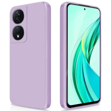 GiiYoon Coque pour Honor 90 Smart/Honor X7b Case en Silicone, Etui de Protection Antichoc Etui Housse Silicone Ultra-Mince avec Couche Intérieure en Fibre et Protection pour Caméra, Violet