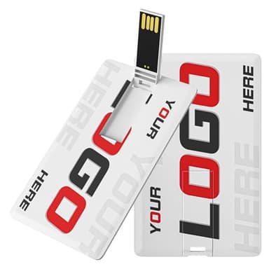 ABLAZE Lot de 20 clés USB personnalisées 128Mo/256Mo/512 Mo/1 Go/2 Go/4 Go/8 Go/16 Go/32 Go en Forme de Carte de crédit en Forme de Carte bancaire Personnalisé Images imprimées, Logo, Texte