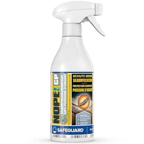 NOPE! CP Anti-Poissons d’Argent - Spray de 500ml - Spray Anti Poissons d'Argent Maison - Intérieur et Extérieur - Longue Durée, Inodore et à base d'Eau - Salles de bain et Pièces Humides