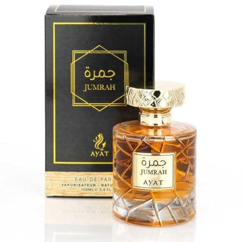 Parfum JUMRAH 100ml Made in Dubaï Avec Des Notes d'Épices Ambre Vanille Cannelle et Boisée - EDP Oriental Parfait Pour Les Femme et Les Homme