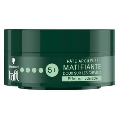 Schwarzkopf - Taft - Pâte Argileuse Cheveux Matifiante - Fixation Forte - Longue Durée - Tenue 24h - Coiffant Cheveux - Contenant de 75 ml