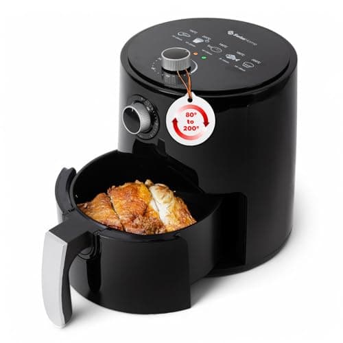 Z SwissHome PETIT - Friteuse à air chaud 2.5L 1200W - Température 80-200°C - Minuterie 30 min - Panier amovible - Friteuse sans huile - Protection contre la surchauffe - Poignée antidérapante