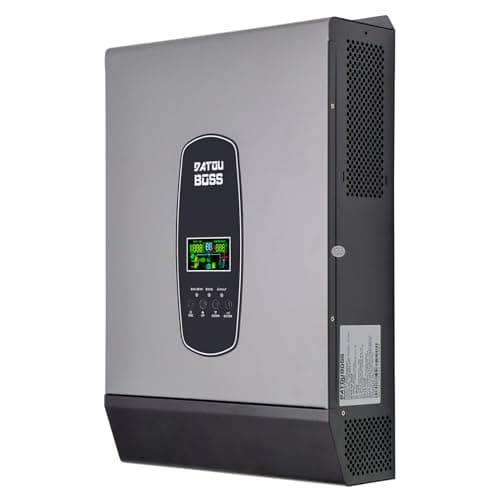 DATOUBOSS 6200W Onduleur Hybride sinusoïdal Pur 48V DC vers 230V AC，Qui supporte Le Fonctionnement sans Batterie, avec régulateur de Charge Solaire 120A MPPT pour Batteries Plomb-Acide et Lithium