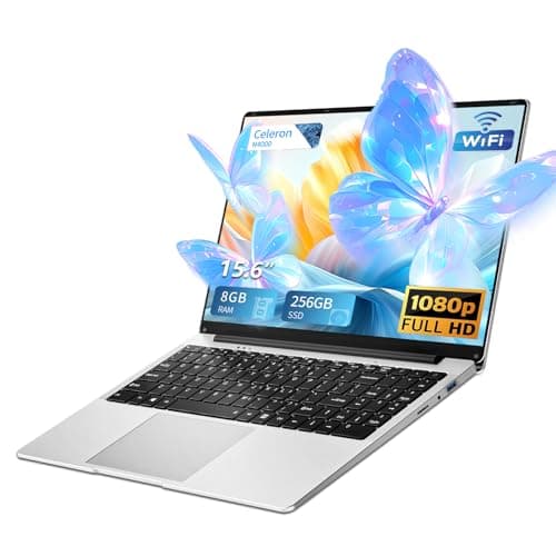 Ordinateur Portable 15.6 Pouces, Win11 PC Portable Celeron N4000 Processor, 8Go LPDDR4 RAM 256Go SSD, Laptop avec 1980*1080 IPS FHD Écran, Mini HDMI+USB3.0+BT4.2+WiFi5, Carte TF Développer to 1TB