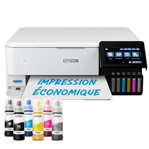 Imprimante photo A4 EcoTank ET-8500 avec réservoir d’encre et Wi-Fi