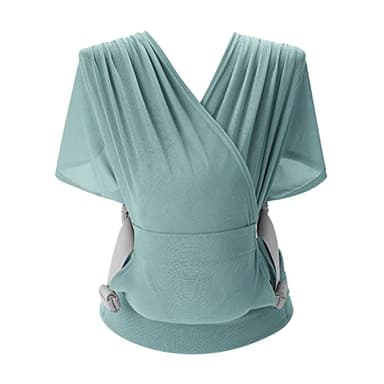 SONARIN Respirante Echarpe de Portage,Porte-bébé Ergonomique Extensible Bébé Sling Écharpe Porte Bébé Portebébé Ventral Légère Portable pour Nouveau-né Tout-petit jusqu'à 15 kg(Vert)