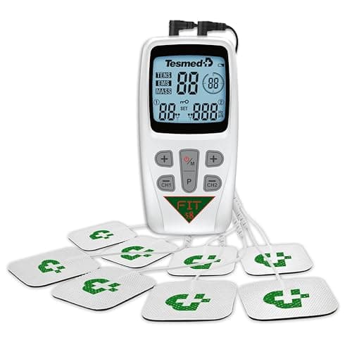 TESMED Fit Électrostimulateur Musculaire pour EMS, TENS, Massage (3 en 1), 22 programmes Dont 6 Personnalisables, Parfait pour soulager Les douleurs et stimuler Les Abdominaux, Fesses, Pectoraux