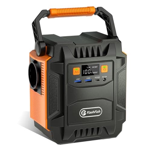 Flashfish Generateur Électrique portable 172,8 Wh, Générateur Solaire 200W/230V Batterie de Secours avec AC/DC/USB/LED, Groupe Éléctrogène Silencieux pour panne de courant à la Maison,Extérieur