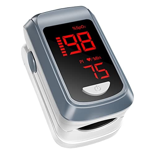 Oxymetre De Doigt,HOLFENRY Saturometre Oxymètre de Pouls Professionnel Oxygene Appareil pour Mesure de la Sang Saturation pour Adultes, Enfant Utilisation à la Maison ou Pour les Sports De Plein Air
