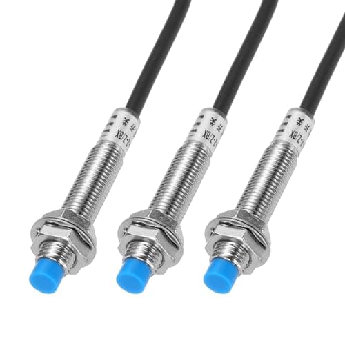 sourcing map Détecteur d'approche M8 Interrupteur inductif Capteur de proximité NO Normalement ouvert NPN Distance de détection 2 mm, DC 6-36 V LJ8A3-2-Z/BX, 1,2 m, 3 pièces