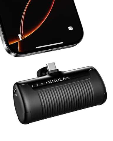Batterie Externe USB C 4500mAh Mini Power Bank, Chargeur Externe Mini Batterie Externe Samsung, Compact et Léger Batterie Portable pour iPhone 16/15 Series/Samsung, Noir