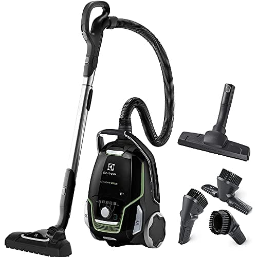 Electrolux UltraOne, Aspirateur Traineau avec Sac, Ultra Silencieux 65 dB, 2 sacs inclus, Performance d'Aspiration, Poignée Ergonomique, Ecoresponsable (70% de plastique recyclé), EUO9GREEN, Noir