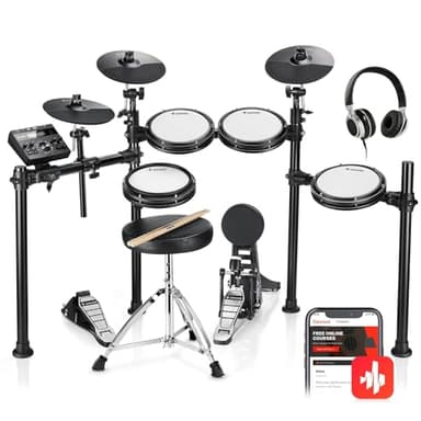 Donner DED-200 Electric Drum Set With Drum Throne/Maple Stick/Earphone/Audio Cable