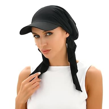 Cysocool La Chimio Turban avec Visière pour Femme Bandana Pré-Noué Chapeaux Souples en Bambou pour la Perte de Cheveux la Chimiothérapie Chemo Casquette Bonnet