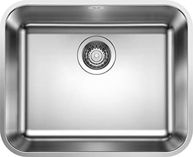 BLANCO SUPRA 500-U – Évier pour Meubles Bas de 60 cm de Large – Sous Plan – Finition Inox Brossé – 518205