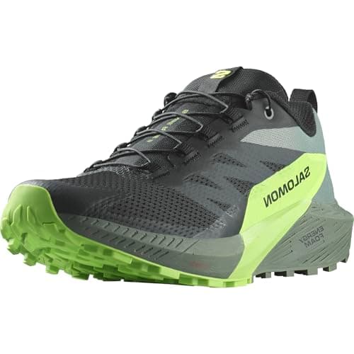 Salomon Sense Ride Chaussures de trail pour Homme, Amorti et réactivité, Accroche polyvalente, Tige légère, Black, 42 ⅔
