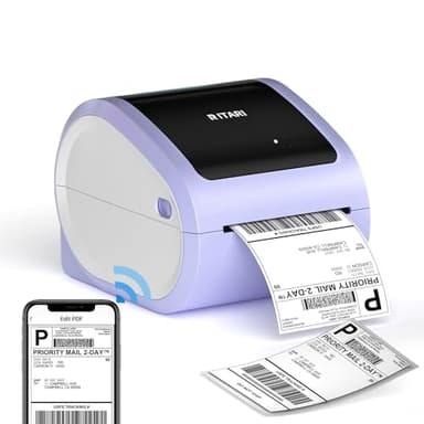 Itari Imprimante D'étiquettes Thermique, Code à Barres Thermique Bluetooth Direct Haute Vitesse 150mm/s,Etiquettes D'expédition Compatibles avec DHL Hermes DPD GLS UPS