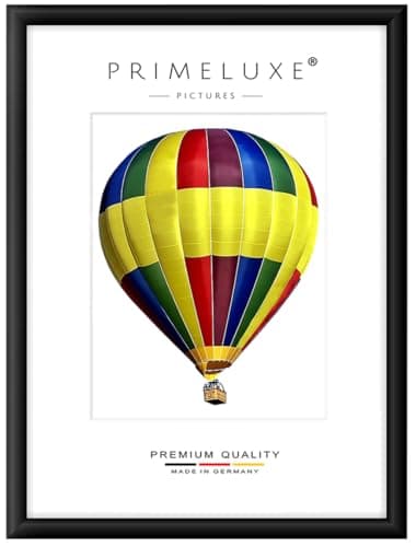 PrimeLuxe Cadre photo en bois 69 x 98 cm (Dimension de l'image) en Noir mat | Couleur et taille sélectionnables | pour affiches | Puzzle | collage de photos