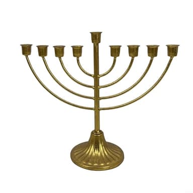 Hanukkah Menorah, étoile de bougeoirs, plaqué argent, ne ternit pas, cadeaux juifs (9 têtes)