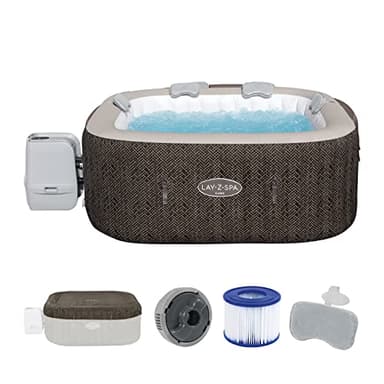 Bestway - Spa Gonflable Cabo Smart HydroJet Efficacité énergétique avec Application de contrôle 4 à 6 Personnes - 180 cm x 180 cm x 71 cm - Marron