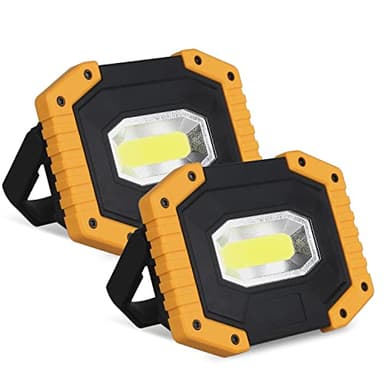 Projecteur LED Rechargeable T-SUN 30W 2000LM Projecteur LED Chantier Portable 5200mAh Lampe Chantier Batterie Lumière de Travail avec 3 Modes & USB pour Camping, Chantier, Garage, Atelier(2 pack)