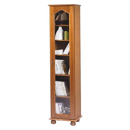 Beaux Meubles Pas Chers Actual Diffusion Bretagne Bibliothèque 1 Grande Porte Vitrée Chêne, 33x44,2x182,2 cm