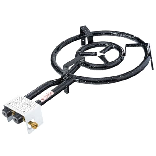 VAELLO - Réchaud à Paella Émaillé - Brûleur à Gaz Butane et Propane pour Poêle à Paella - Accessoire de Cuisine Extérieure Garanti 2 Ans - 2 Feux, Ø 40 cm
