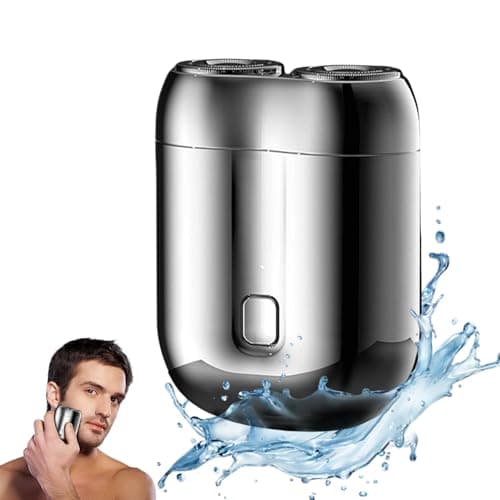 Mini Rasoir Electriques Hommes, 2025 Nouveau IPX7 Résistant à l'eau Multifonctionnel Rasoir électrique Pour Homme Wet & Dry, PortableTondeuse Barbe Homme (Silber)