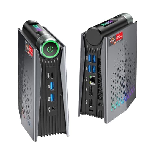 ACEMAGICIAN Mini PC AMD Ryzen 9 6900HX (8C/16T, jusqu'à 4,9 GHz),16 Go DDR5 512 Go SSD, AMD Radeon RX 680M RGB Micro Ordinateur Bureau |3 Modes Réglable Auto|Silencieux Eco|Performance|WiFi 6