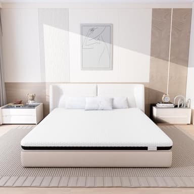 Memory Matratzen Matelas 160x200 cm, Matelas 2 Personnes, 10 cm Matelas Memoire De Forme, Mousse Visco Matelas H3 de lit d'adulte (160x200x10 cm)