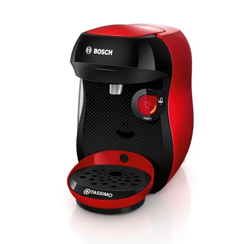 Bosch Machine à café multi-boissons Tassimo Happy friendly, TAS103E, plus de 70 boissons chaudes, OneTouch, cafétière à dosettes, Intellibrew, rouge