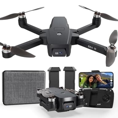 Drone avec Caméra 4K, Moteur Sans Balais Résistance au Vent Niveau 4 Transmission FPV WIFI 5G Drones avec 2 Cameras pour Débutants 30 Minutes de Vol Quadcoptère RC