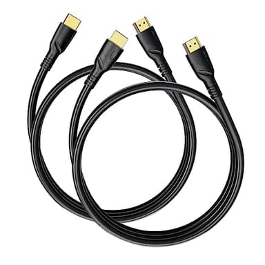 Jorenca 4K câble HDMI 2m Lot de 2(HDMI 2.0,18gbps) ultra rapide plaqué connecteur,retour Audio Ethernet,vidéo 4k@60hz Fullhd1080p 3D compatible HDTV,Blu-Ray,PC,Xbox,ordinateur portable, PS3/4/5/9