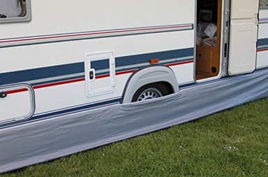 Jupe anti-courant d’air pour auvent de caravane Eurotrail couleur grise 500 x 60 cm universelle